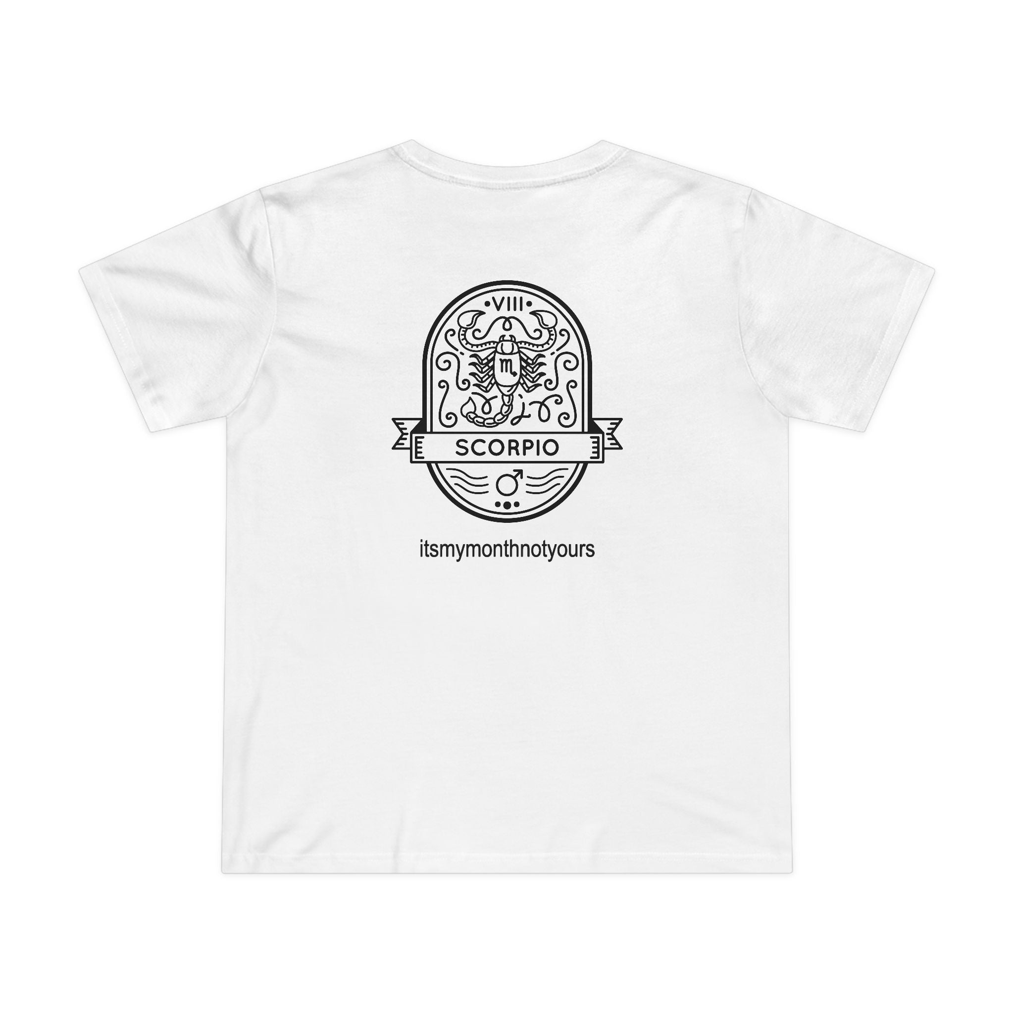 Scorpio- 1st Edition Tee (Pink + White)