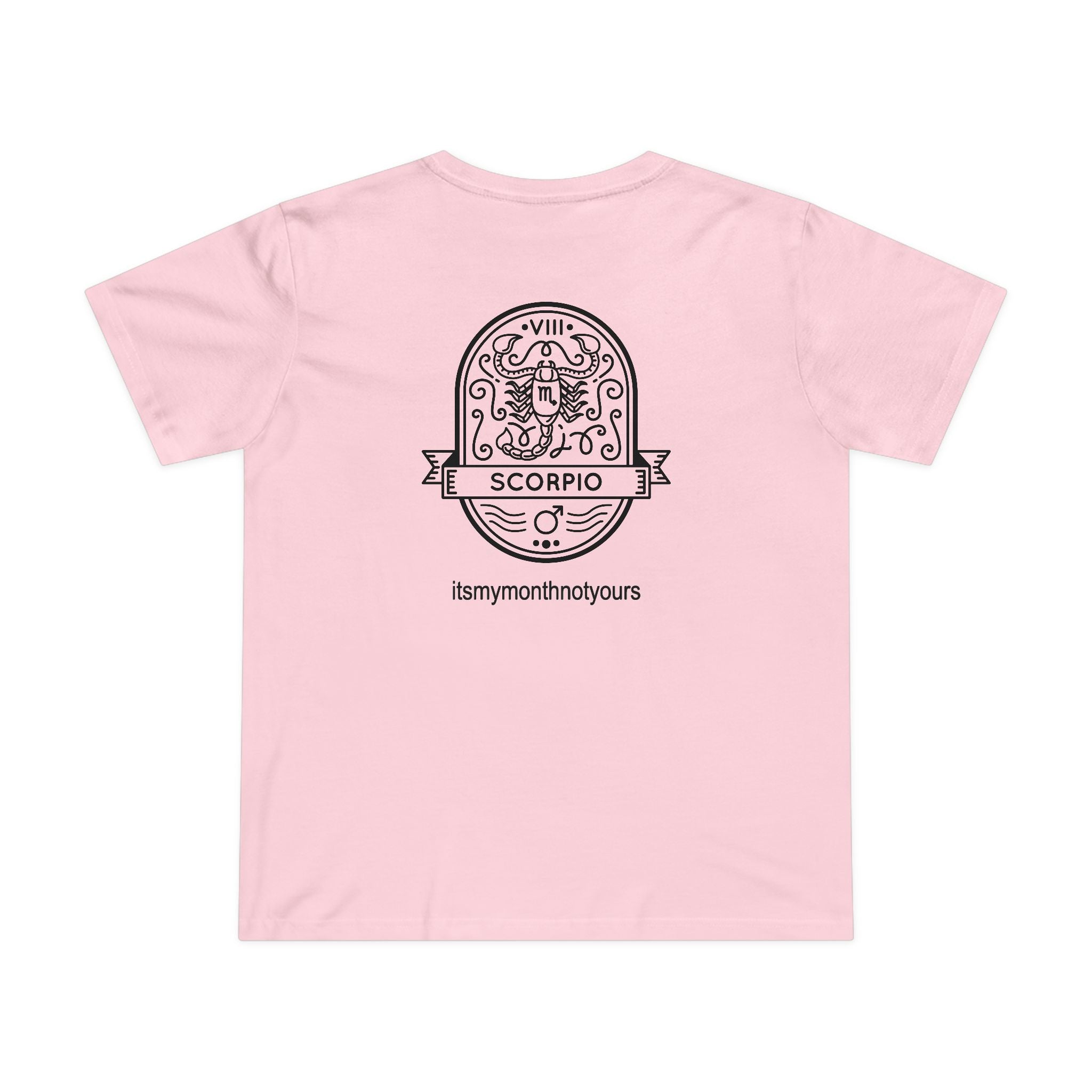Scorpio- 1st Edition Tee (Pink + White)